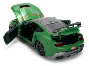 2024 Ford Mustang Dark Horse Green Metallic with Gray Top and Graphic with Doctor Doom Diecast Figure "Marvel's Doctor Doom" Character "Hollywood Rides" Series 1/24 Diecast Model Car by Jada image 4