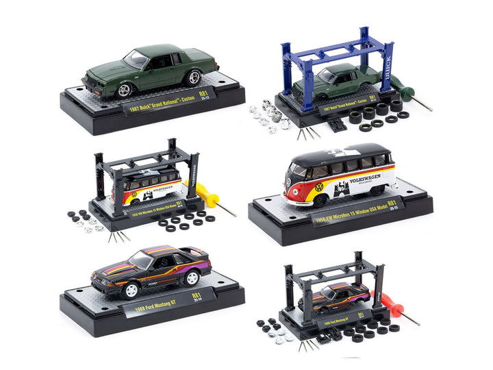 Model Kit 3 piece Car Set Release 81 Limited Edition to 9600 pieces Worldwide 1/64 Diecast Model Cars by M2 Machines image 2
