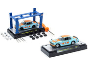 1971 Nissan Skyline GT-R RHD (Right Hand Drive) #15 "Gulf Oil" Light Blue and Orange "Auto-Lifts" Series Limited Edition to 3300 pieces Worldwide 1/64 Diecast Model Car by M2 Machines image 2