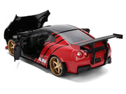 2009 Nissan GT-R (R35) Ben Sopra "Advan" Black and Red "JDM Tuners" Series 1/24 Diecast Model Car by Jada image 4