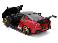 2009 Nissan GT-R (R35) Ben Sopra "Advan" Black and Red "JDM Tuners" Series 1/24 Diecast Model Car by Jada image 4