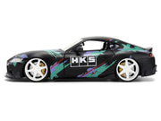 2020 Toyota GR Supra "HKS" Matt Black with Graphics "JDM Tuners" Series 1/24 Diecast Model Car by Jada image 3