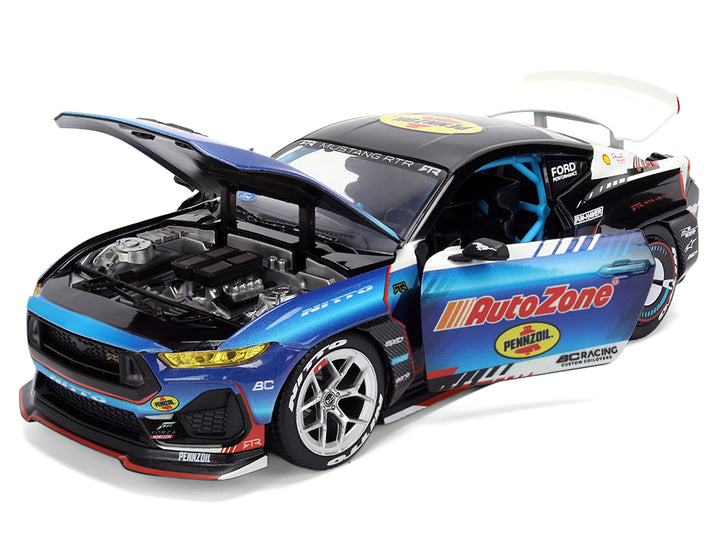 Ford Mustang RTR #130 James Deane "AutoZone" "Formula Drift PRO Championship" (2025) with Lights "RTR Vehicles" Series 1/24 Diecast Model Car by Jada image 2