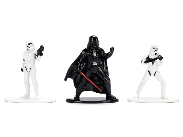 Set of 3 Diecast Figures "Star Wars" Movie Franchise "Nano Metalfigs" Series Diecast Models by Jada image 2