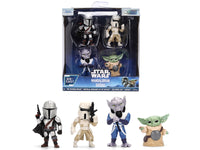 Set of 4 Diecast Figures "Star Wars: The Mandalorian & Grogu" (2026) Movie "Metalfigs" Series Diecast Models by Jada