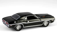1970 Dodge Challenger R/T 440 Black with White Stripes "Barrett-Jackson" Series 15 1/64 Diecast Model Car by Greenlight image 4