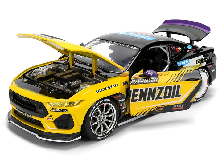 Ford Mustang RTR #88 Chelsea Denofa "Pennzoil" "Formula Drift PRO Championship" (2025) with Lights "RTR Vehicles" Series 1/24 Diecast Model Car by Jada image 2