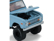 1972 Ford Bronco Custom SUV Light Blue with Black Top "Barrett-Jackson" Series 16 1/64 Diecast Model Car by Greenlight image 2
