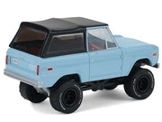 1972 Ford Bronco Custom SUV Light Blue with Black Top "Barrett-Jackson" Series 16 1/64 Diecast Model Car by Greenlight image 4