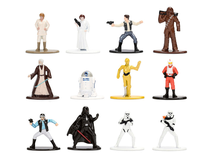 Set of 12 Diecast Figures "Star Wars" Movie Franchise "Nano Metalfigs" Series Diecast Models by Jada image 2