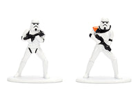 Detail of two white-armored trooper miniatures from Jada 37360 Star Wars Nano Metalfigs
