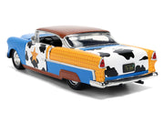 1955 Chevrolet Bel Air Blue with Graphics and Woody Diecast Figure "Toy Story" Franchise "Hollywood Rides" Series 1/24 Diecast Model Car by Jada image 5