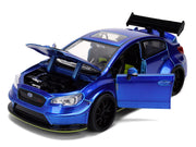2016 Subaru WRX STI Widebody Blue Metallic "JDM Tuners" Series 1/24 Diecast Model Car by Jada image 2