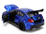 2016 Subaru WRX STI Widebody Blue Metallic "JDM Tuners" Series 1/24 Diecast Model Car by Jada image 4