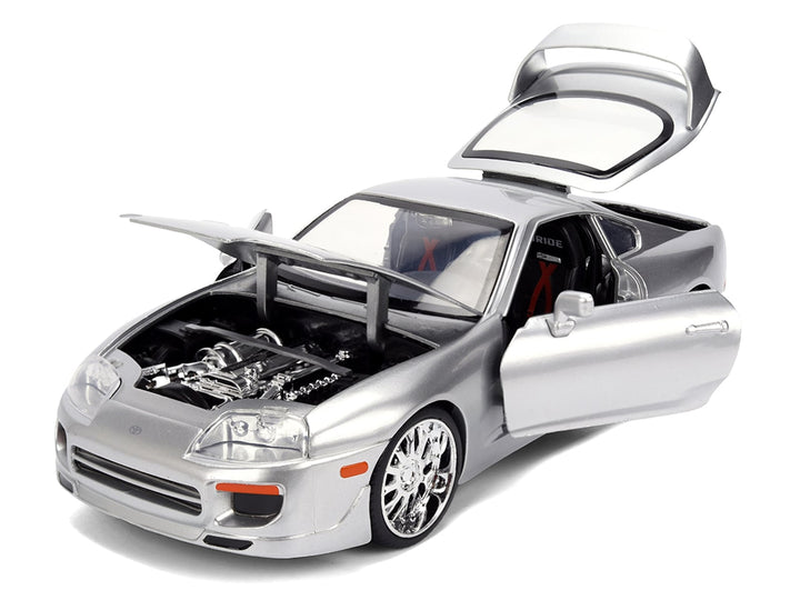1995 Toyota Supra Silver Metallic "JDM Tuners" Series 1/24 Diecast Model Car by Jada image 2