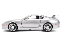 Silver 1995 Toyota Supra, JDM Tuners, 1:24, closed side view — Jada 37492