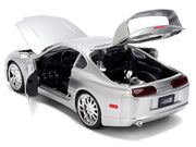 1995 Toyota Supra Silver Metallic "JDM Tuners" Series 1/24 Diecast Model Car by Jada image 4