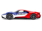 2017 Ford GT Blue and Red with White Stripes with Michelin Man Diecast Figure "Michelin Tires" "Hollywood Rides" Series 1/24 Diecast Model Car by Jada image 4
