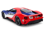 2017 Ford GT Blue and Red with White Stripes with Michelin Man Diecast Figure "Michelin Tires" "Hollywood Rides" Series 1/24 Diecast Model Car by Jada image 5