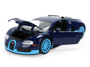 2011 Bugatti Veyron Dark Blue with Light Blue Accents "Hyper-Spec" Series 1/24 Diecast Model Car by Jada image 2