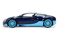 2011 Bugatti Veyron Dark Blue with Light Blue Accents "Hyper-Spec" Series 1/24 Diecast Model Car by Jada image 3