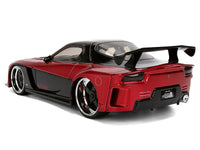 1995 Mazda RX-7 Widebody RHD (Right Hand Drive) "VeilSide" Black and Red Metallic "JDM Tuners" Series 1/24 Diecast Model Car by Jada image 5