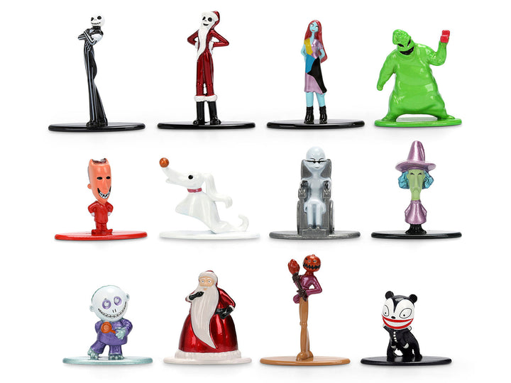 Set of 12 Diecast Figures "The Nightmare Before Christmas" (1993) Movie "Nano Metalfigs" Series Diecast Models by Jada image 2