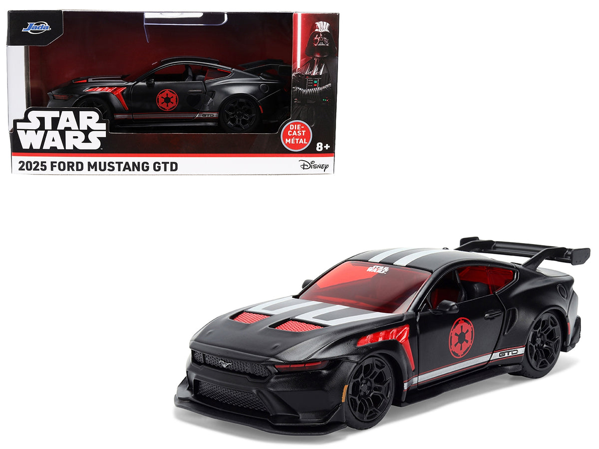 2025 Ford Mustang GTD "Darth Vader" Matt Black with Silver Stripes and Graphics "Star Wars" "Hollywo– product image