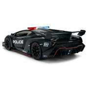 Lamborghini Veneno "Police" Matt Black "Hyper-Spec" Series 1/24 Diecast Model Car by Jada image 5