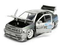 Volkswagen Jetta Raw Metal Color Brush Finish "The Fast and the Furious" (2001) Movie "25 Years of Fast & Furious" Series 1/24 Diecast Model Car by Jada image 2