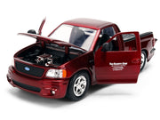 Ford F-150 SVT Lightning Pickup Truck Red Color Brush Finish "The Fast and the Furious" (2001) Movie "25 Years of Fast & Furious" Series 1/24 Diecast Model Car by Jada image 2