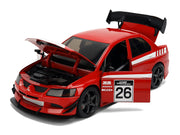 2006 Mitsubishi Lancer Evolution IX RHD (Right Hand Drive) #26 Red with White Graphics "JDM Tuners" Series 1/24 Diecast Model Car by Jada image 3
