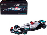Mercedes-AMG F1 W13 E Performance #63 George Russell "F1 Formula One World Championship" (2022) with Display Case 1/43 Diecast Model Car by Bburago image 5