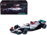 Mercedes-AMG F1 W13 E Performance #63 George Russell "F1 Formula One World Championship" (2022) with Display Case 1/43 Diecast Model Car by Bburago image 5