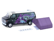 1978 GMC Vandura Custom Van Black with Wizard Graphics and White Top with Camp'otel Cartop Sleeper Tent "The Great Outdoors" Series 4 1/64 Diecast Model Car by Greenlight image 2