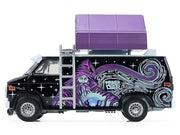 1978 GMC Vandura Custom Van Black with Wizard Graphics and White Top with Camp'otel Cartop Sleeper Tent "The Great Outdoors" Series 4 1/64 Diecast Model Car by Greenlight image 3