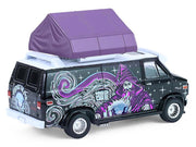 1978 GMC Vandura Custom Van Black with Wizard Graphics and White Top with Camp'otel Cartop Sleeper Tent "The Great Outdoors" Series 4 1/64 Diecast Model Car by Greenlight image 4