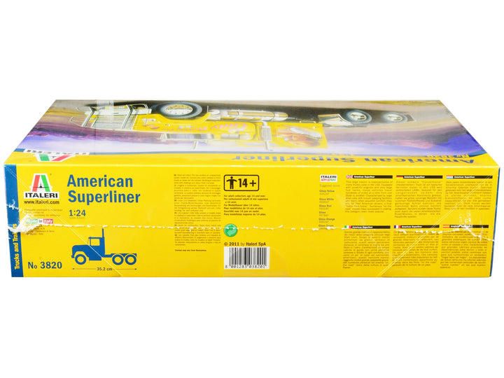 Skill 5 Model Kit American Superliner Truck Tractor "Lady Butterfly" 1/24 Scale Model by Italeri image 2