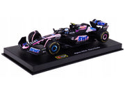 Alpine A524 #10 Pierre Gasly "BWT" "Formula One F1 World Championship" (2024) with Driver Figure and Display Case "Race" Series 1/43 Diecast Model Car by Bburago image 4