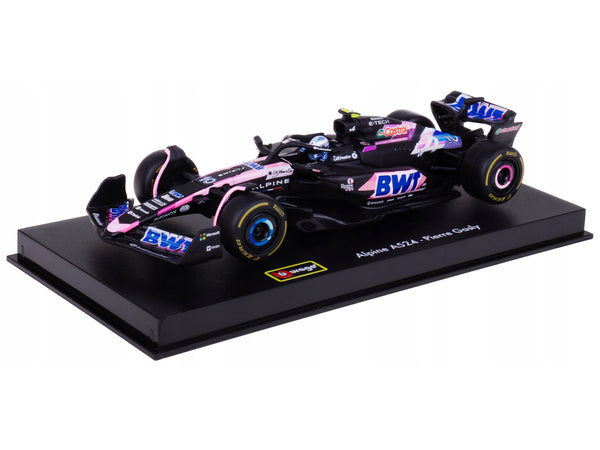Alpine A524 #10 Pierre Gasly "BWT" "Formula One F1 World Championship" (2024) with Driver Figure and Display Case "Race" Series 1/43 Diecast Model Car by Bburago image 4