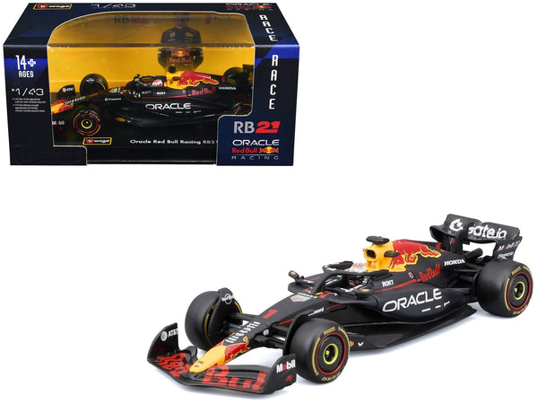 Bburago 1:43 Red Bull RB21 Max Verstappen example for the Muncle Mikes Bburago Formula 1 Club; exact monthly selection varies.