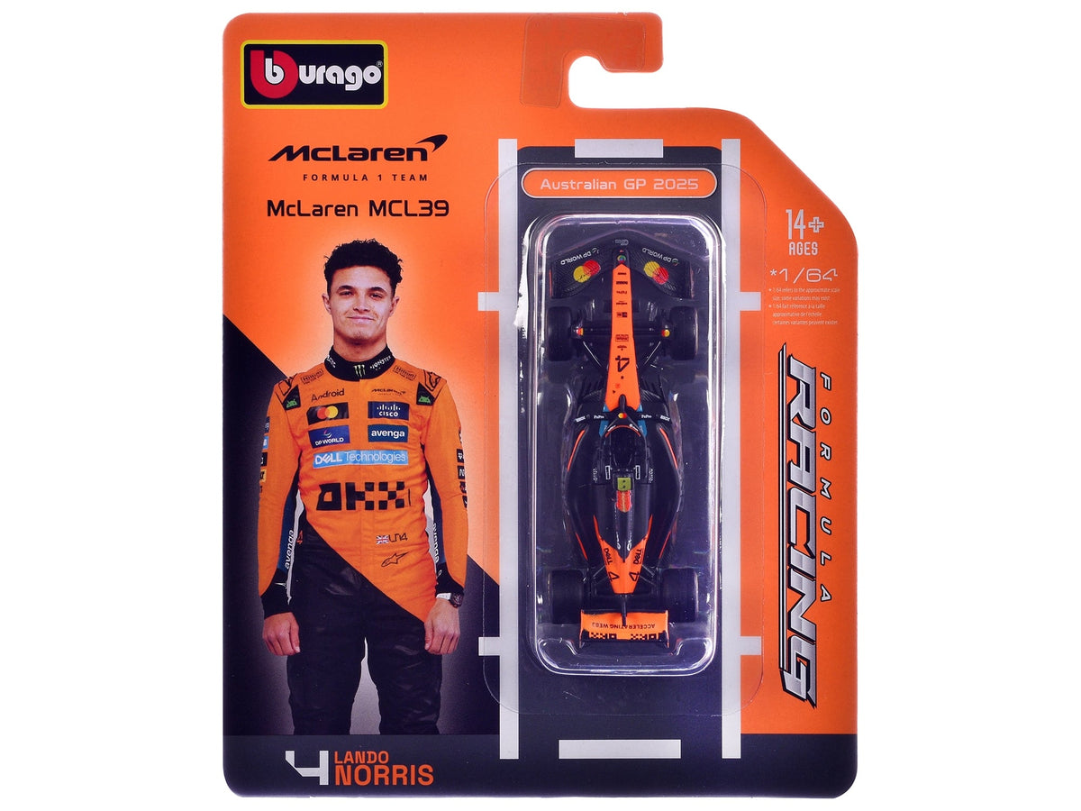 McLaren MCL39 #4 Lando Norris "OKX" Winner Formula One F1 "Australian GP" (2025) "Race" Series 1/43 Diecast Model Car by Bburago image 3