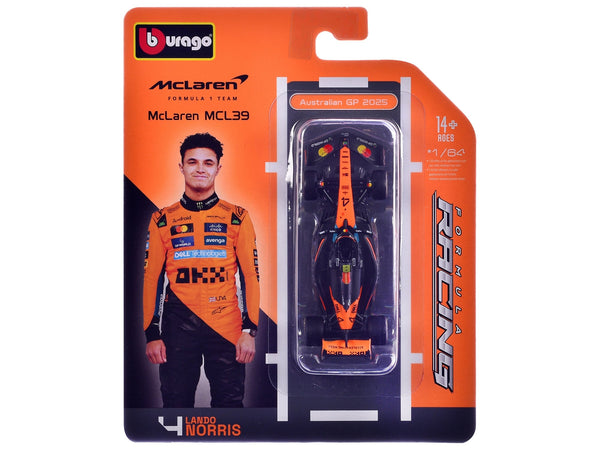 McLaren MCL39 #4 Lando Norris "OKX" Winner Formula One F1 "Australian GP" (2025) "Race" Series 1/43 Diecast Model Car by Bburago image 3