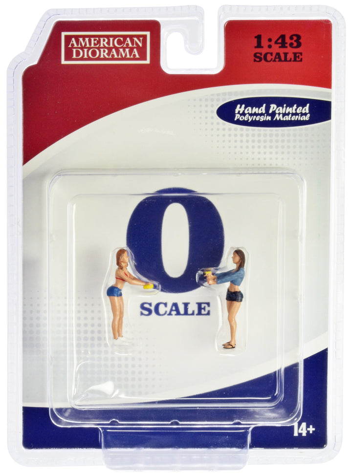 "Car Wash Girls" Set 2 Jessica and Jennifer 2 Piece Figure Set for 1/43 Scale Models by American Diorama image 2