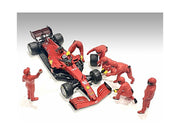 Formula One F1 Pit Crew 7 Figure Set Team Red Release III for 1/43 Scale Models by American Diorama image 3