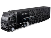 Mercedes-Benz Actros Gigaspace Car Transporter Black and Mercedes-AMG F1 W15 E Performance #63 George Russell "Petronas" Formula One F1 World Championship (2024) "Racing Hauler" Series 1/43 Diecast Model Car by Bburago image 2