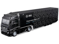 Mercedes-Benz Actros Gigaspace Car Transporter Black and Mercedes-AMG F1 W15 E Performance #63 George Russell "Petronas" Formula One F1 World Championship (2024) "Racing Hauler" Series 1/43 Diecast Model Car by Bburago image 2
