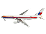 Boeing 767-200 Commercial Aircraft "United Airlines" (N601UA) White with Stripes 1/400 Diecast Model by V1:400 image 2