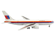 Boeing 767-200 Commercial Aircraft "United Airlines" (N601UA) White with Stripes 1/400 Diecast Model by V1:400 image 3