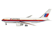 Boeing 767-200ER Commercial Aircraft "United Airlines" (N611UA) White with Stripes 1/400 Diecast Model by V1:400 image 2